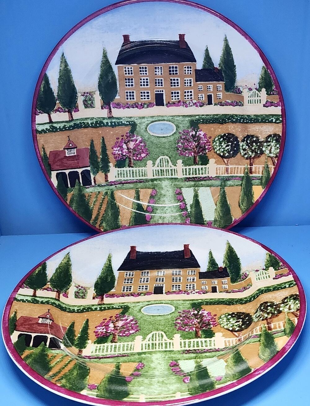 1995 Block Indonesia Country Village by Gear Spring Desert Salad Plate Set Of 2